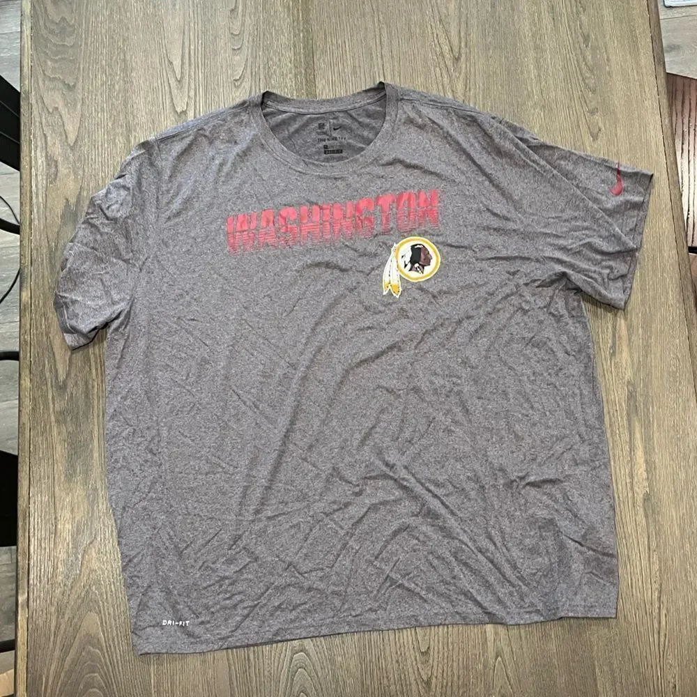 NWOT Nike Men's NFL Washington Commanders Gray T-Shirt - Size 4X